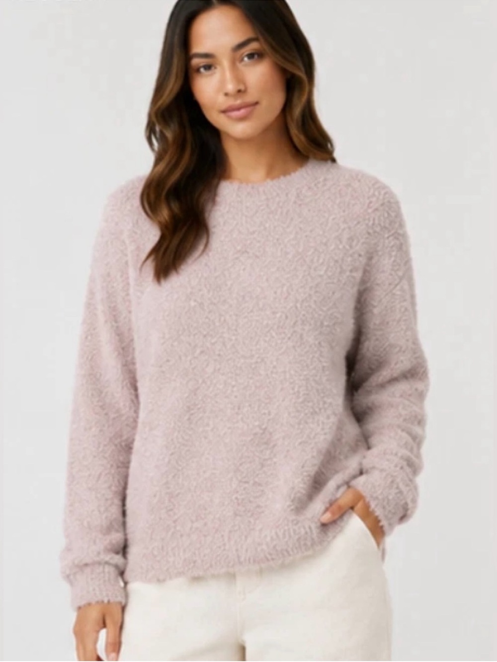 Barefoot Dreams COZYCHIC Seaside
CREW NECK PULLOVER PALE PURPLE CREAM sz 2X new
